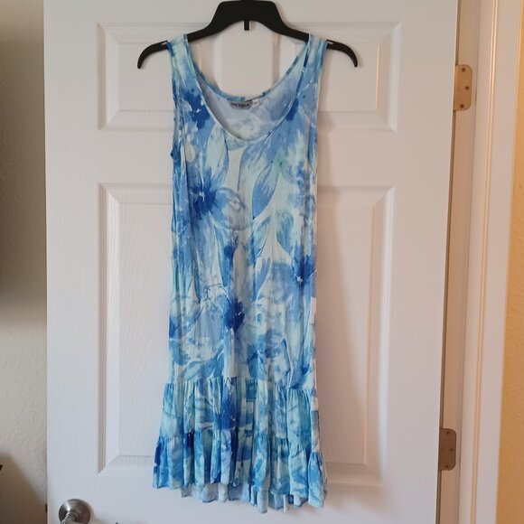 Jams World Dresses & Skirts - EUC Jams World Hapuna Blue Tropical Print Shift Tank Dress Size XS